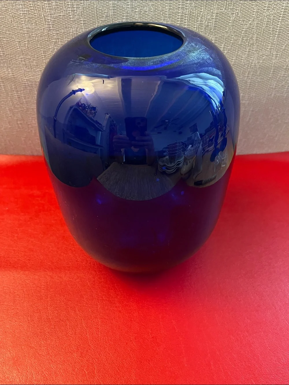 Vintage Blenko Glass Cobalt Blue Pill Vase  Large, Don Shepherd Design, 20t
